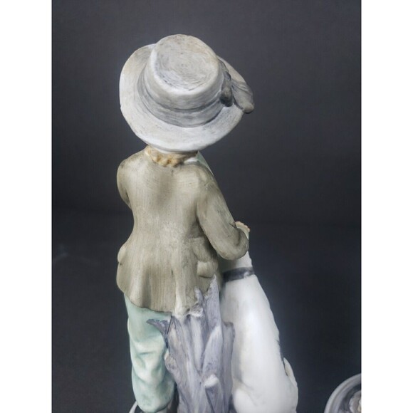 Andrea by Sadek Boy & Girl Dog Bisque Porcelain Figurines Ethan Allen 3213A VTG - Picture 12 of 16